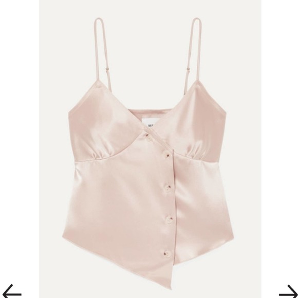 NANUSHKA Asymmetric Abio Satin Camisole - Blush Medium - Picture 1 of 8